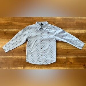 Nautica Light Blue Button-Down Shirt with Navy & Red Anchors